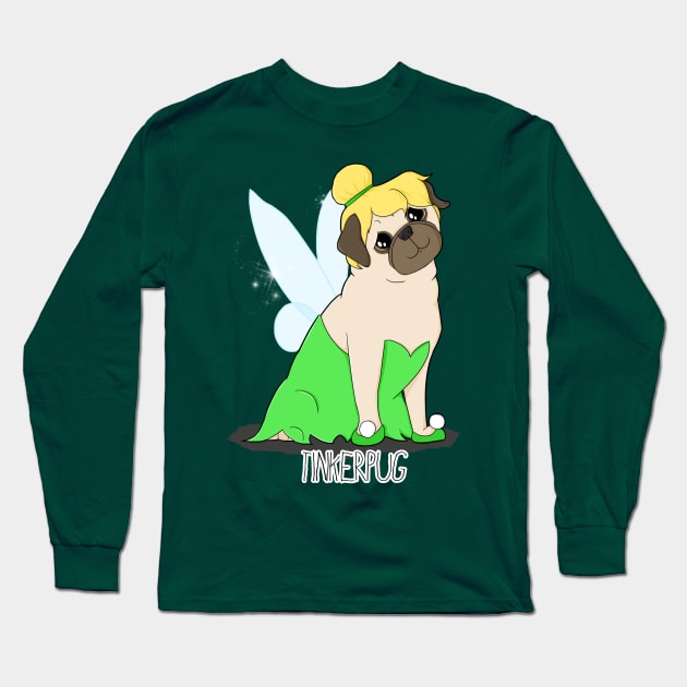 Tinker Pug Long Sleeve T-Shirt by Jennisney